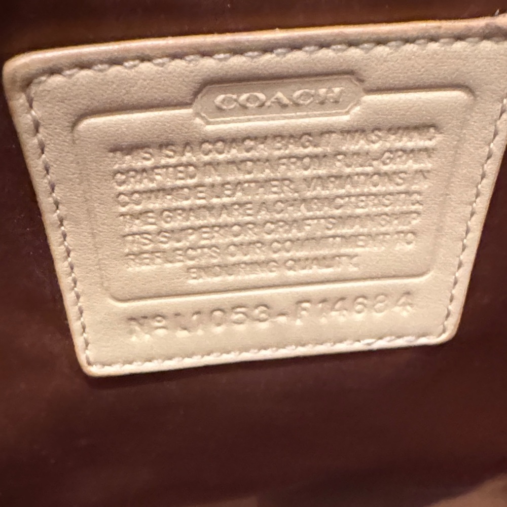 Coach Beige Leather Tote Bag - Picture 15 of 15